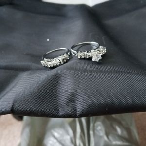 2pcs Diamond engagement ring size 10